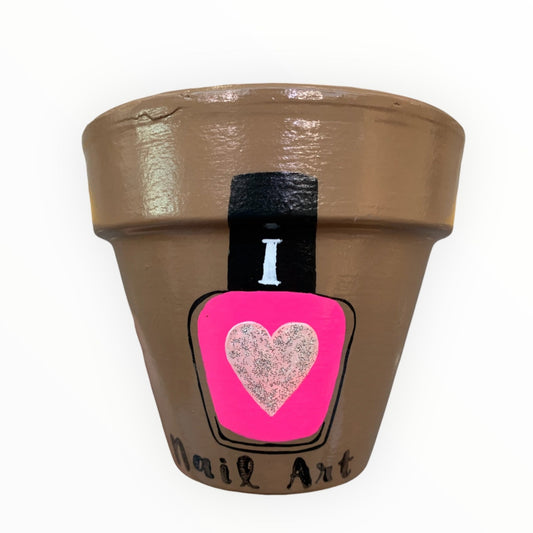 "I love nail art" Pot