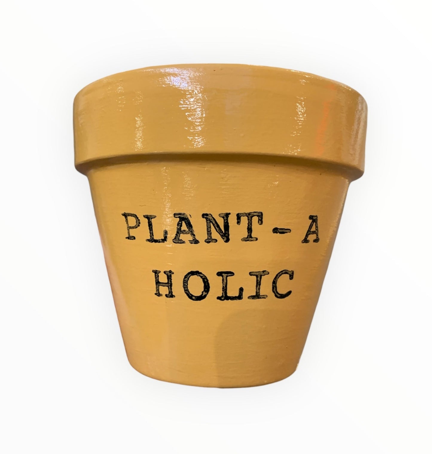 “Plant-a-holic” pot